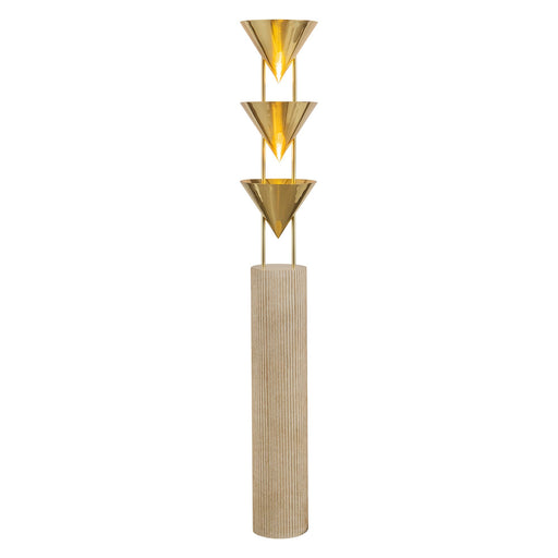 Versus 67" 3-Light Floor Lamp in Patina Brass