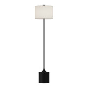 Issa 61" Floor Lamp in Matte Black/Ivory Linen