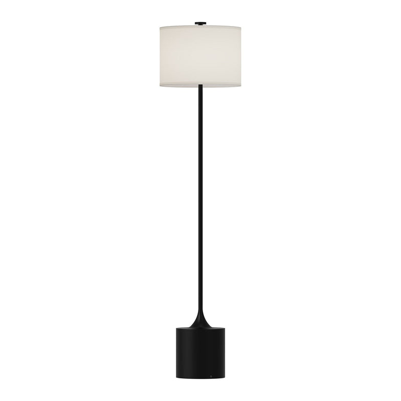 Issa 61" Floor Lamp in Matte Black/Ivory Linen