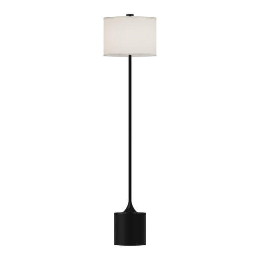 Issa 61" Floor Lamp in Matte Black/Ivory Linen