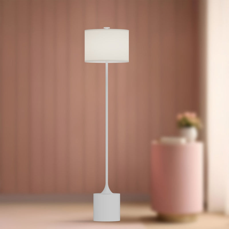 Issa 61" Floor Lamp in White/Ivory Linen