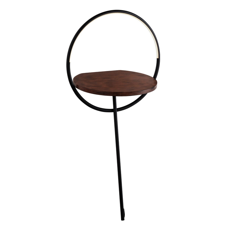 Maya 18" Floor Lamp in Black/Walnut