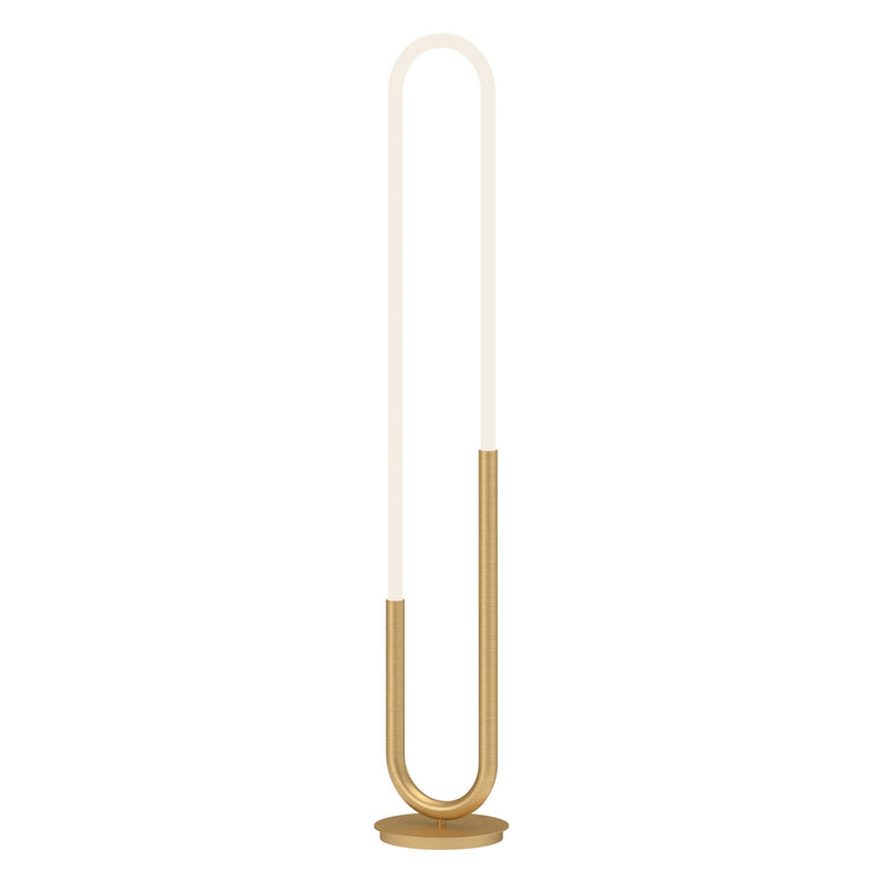 Huron 52" Floor Lamp in Brushed Gold