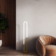 Huron 52" Floor Lamp in Brushed Gold