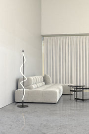Cursive 12" Floor Lamp in Black