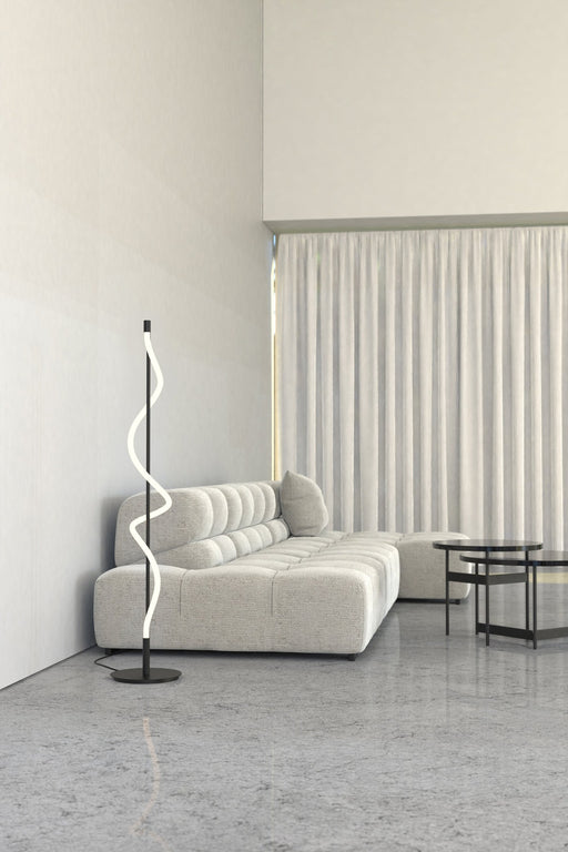 Cursive 12" Floor Lamp in Black