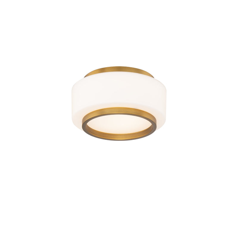 Preston 8" Flush Mount in Aged Brass