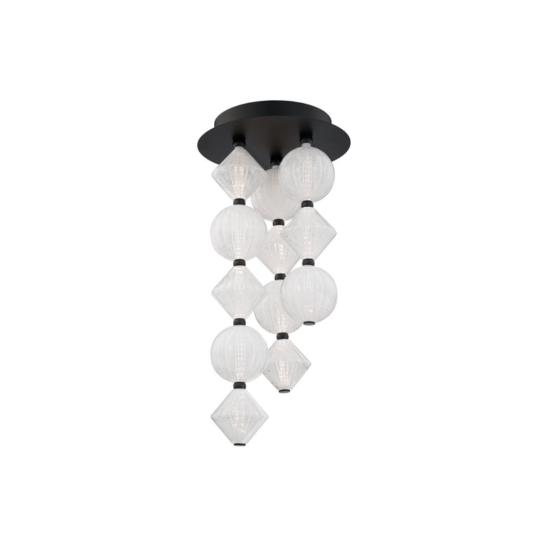Pearla 12-Light Flush Mount in Black