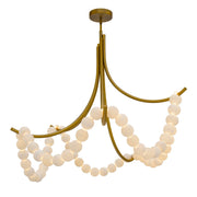 Parel 46" Convertible Chandelier in Aged Brass