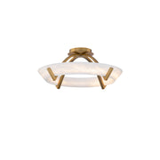Copa Semi-Flush Mount in Aged Brass