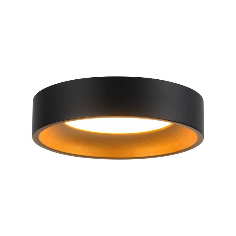 Nix 5" Flush Mount in Black/Gold