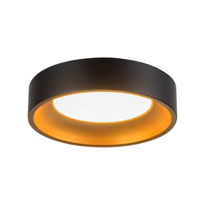 Nix 5" Flush Mount in Black/Gold
