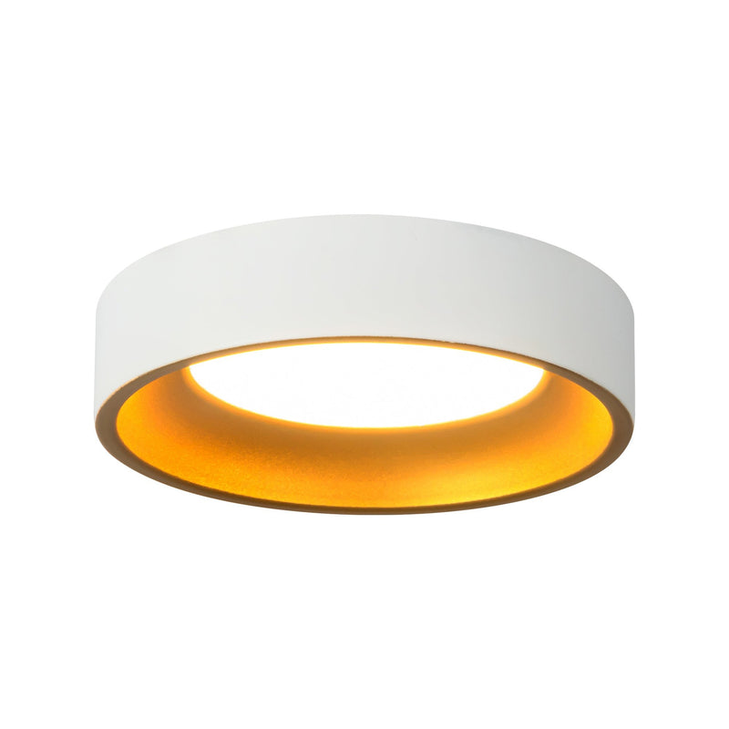 Nix 5" Flush Mount in White/Gold