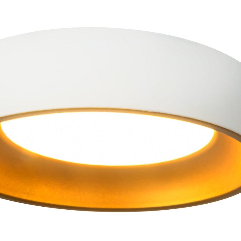 Nix 5" Flush Mount in White/Gold