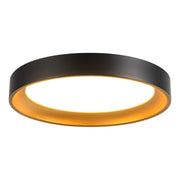 Nix 9" Flush Mount in Black/Gold