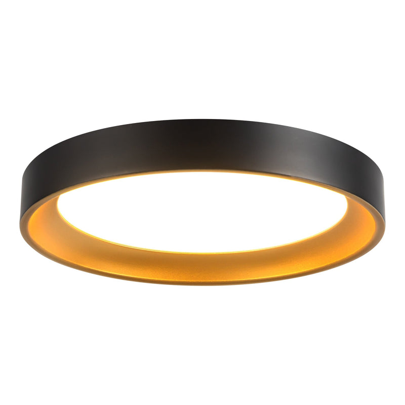 Nix 9" Flush Mount in Black/Gold