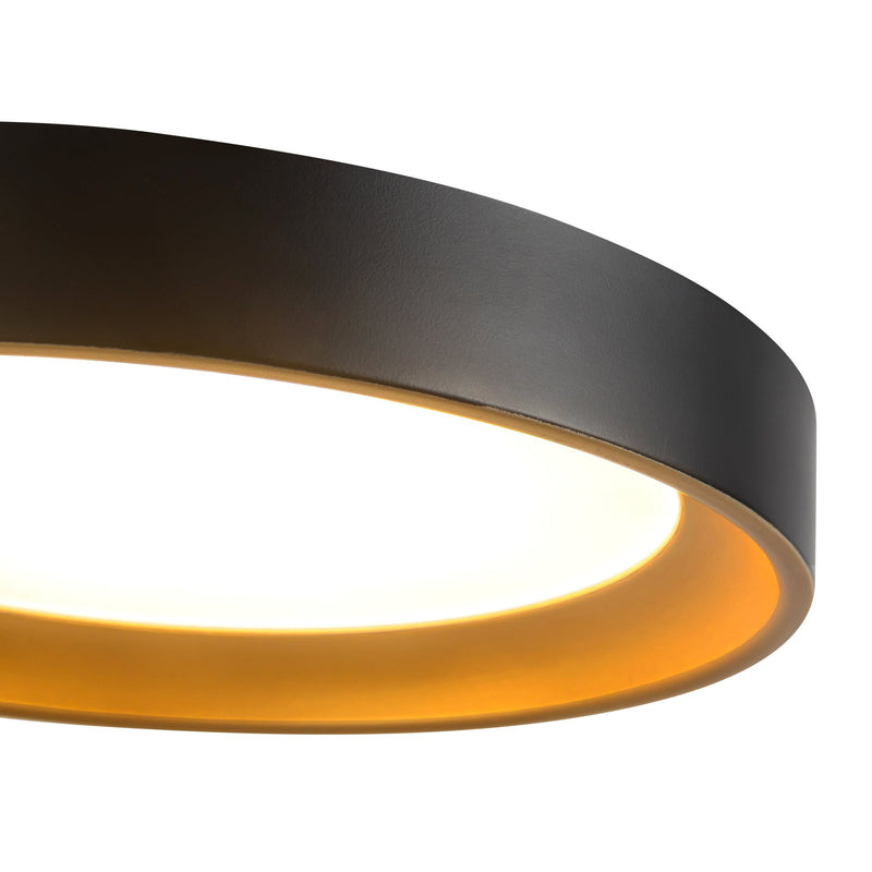 Nix 9" Flush Mount in Black/Gold
