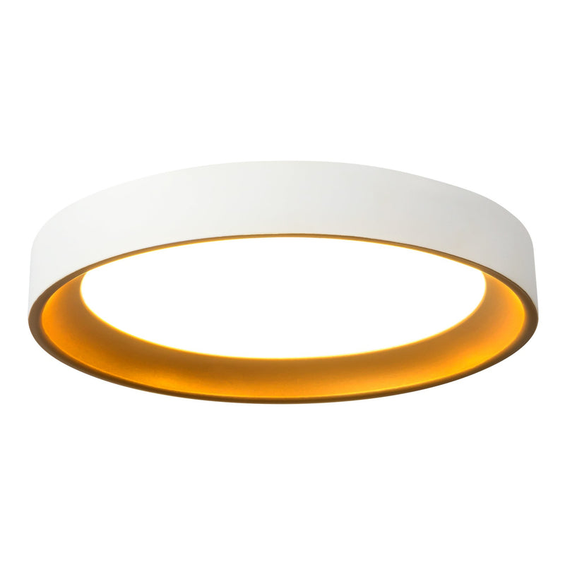 Nix 9" Flush Mount in White/Gold