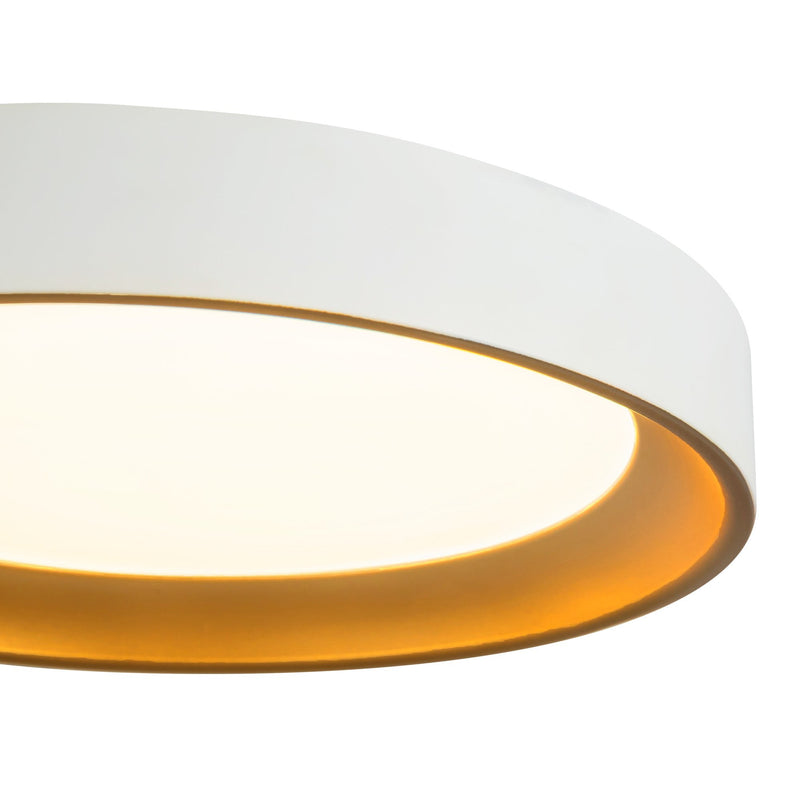 Nix 9" Flush Mount in White/Gold