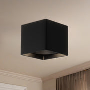 Falco 5" Square Flush Mount in Black