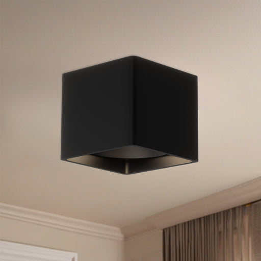 Falco 5" Square Flush Mount in Black