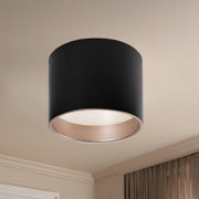 Mousinni 10" Flush Mount in Black
