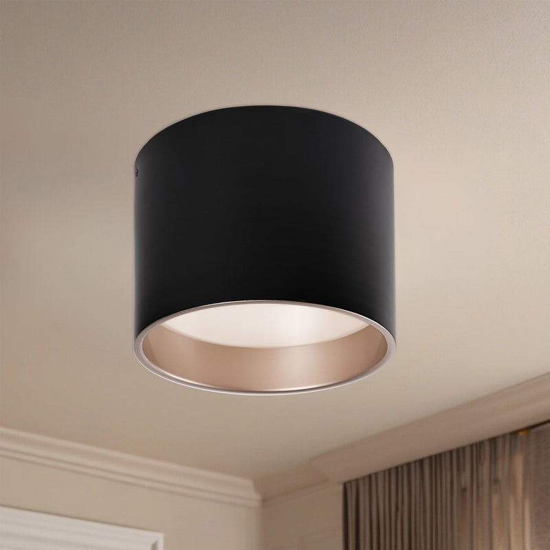Mousinni 10" Flush Mount in Black