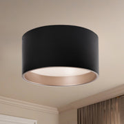 Mousinni 14" Flush Mount in Black