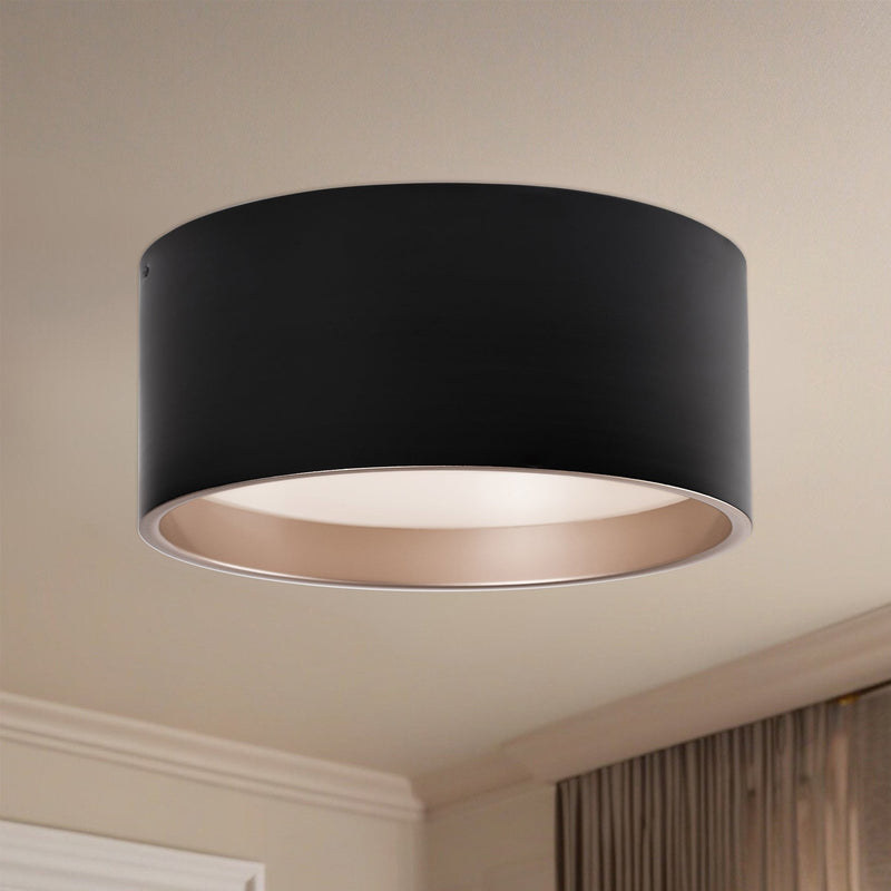 Mousinni 18" Flush Mount in Black