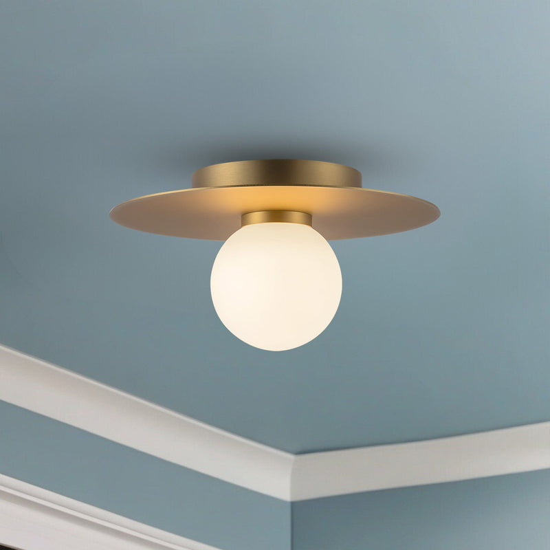 Elixir 10" Flush Mount in Brushed Gold