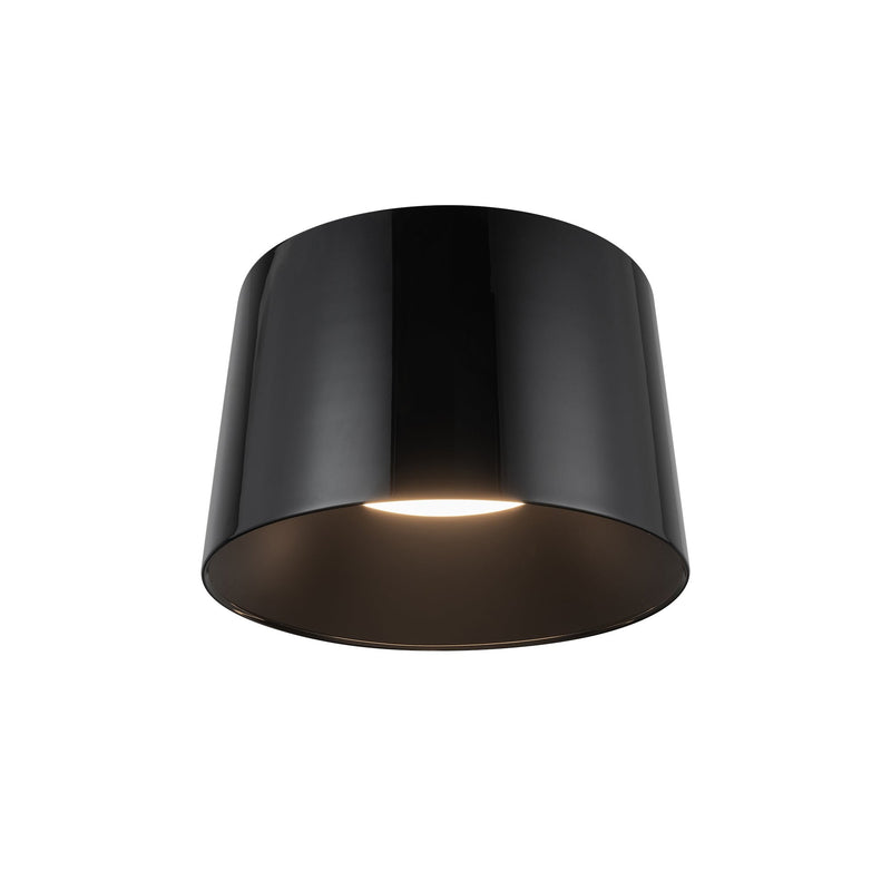Etta 12" Flush Mount in Jet Black