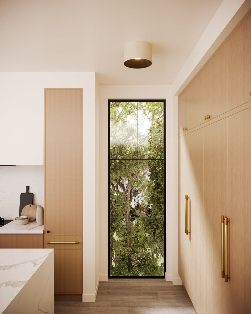 Etta 12" Flush Mount in Pearl White