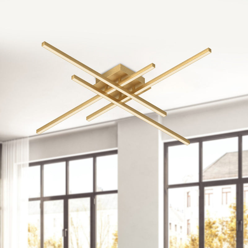 Vega Minor 32" Flush Mount in Brushed Gold
