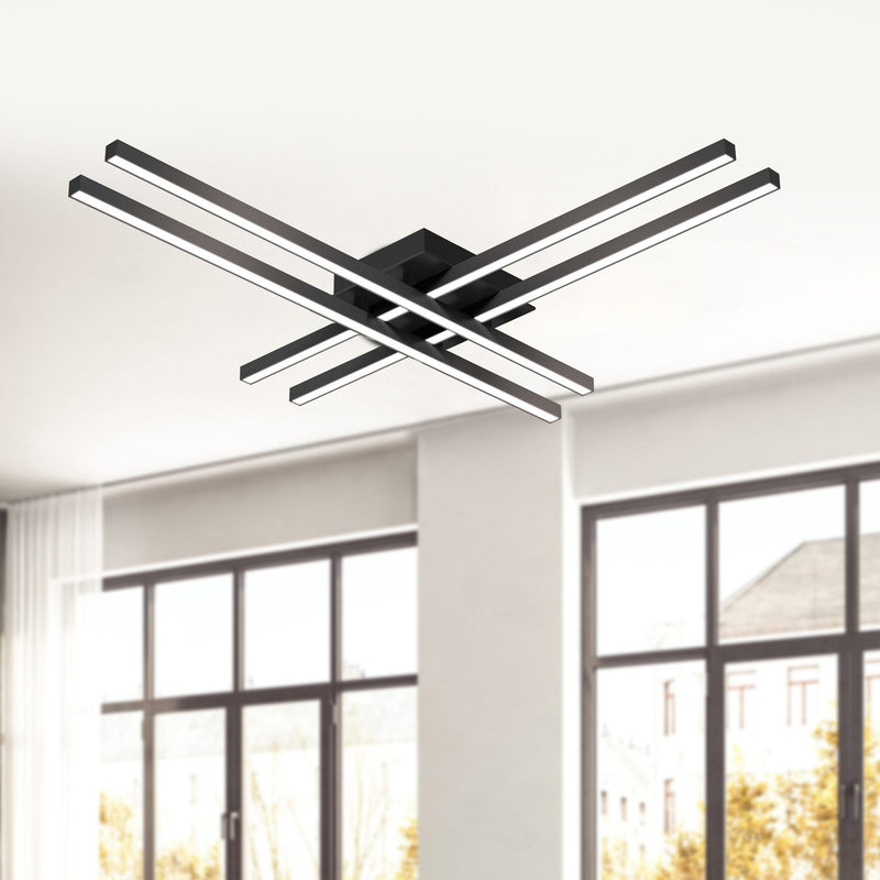 Vega Minor 32" Flush Mount in Black