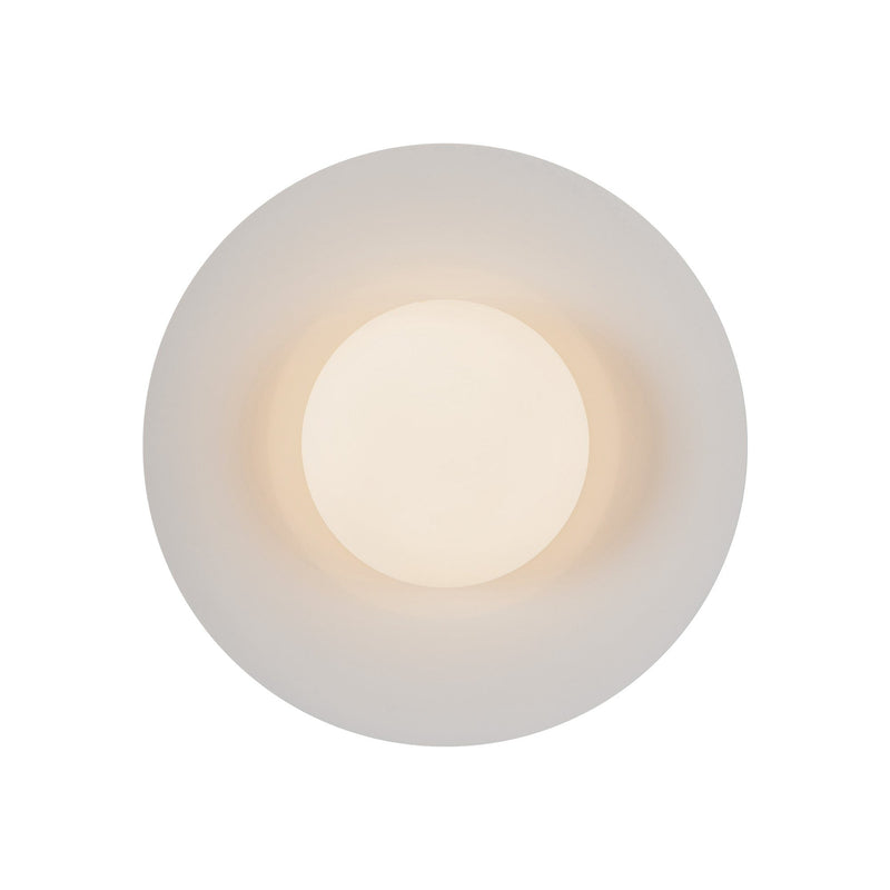 Cruz 15" Wall / Ceiling Light in Metal - Black/White