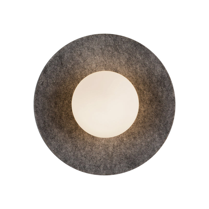 Cruz 15" Wall / Ceiling Light in Felt - Gray