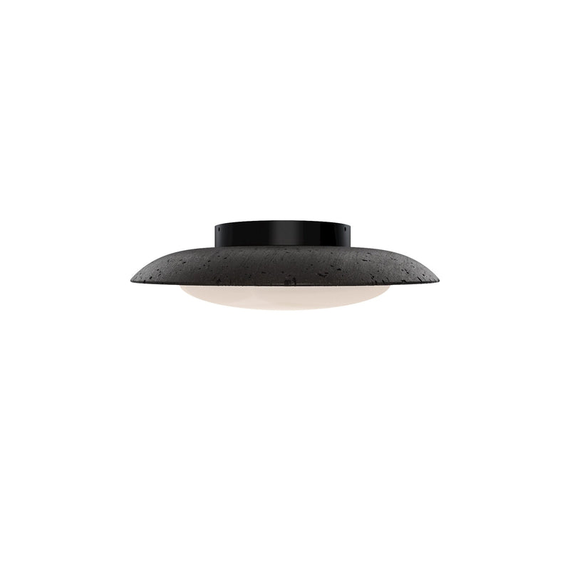 Saturno Flush Mount in Basalt Stone/black