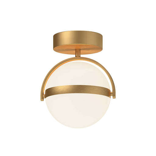 Globo 7" Semi-Flush Mount in Brushed Gold