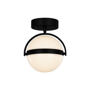 Globo 7" Semi-Flush Mount in Matte Black