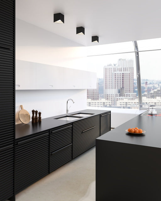 Cubix 5" Flush Mount in Black/White