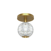 Marni 5" LED Semi-Flush Mount in Natural Brass