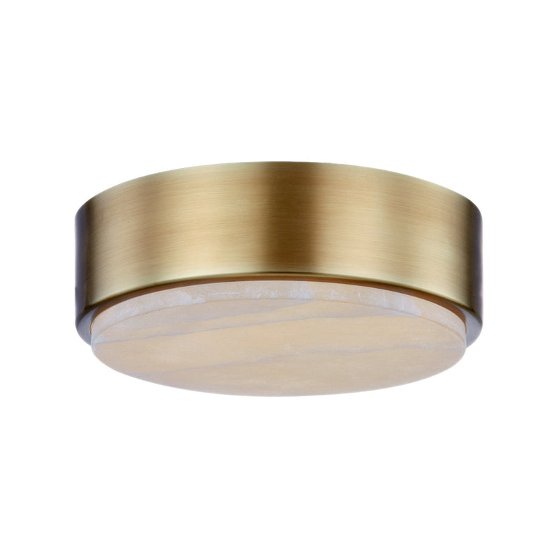 Blanco 8" LED Flush Mount in Vintage Brass/Alabaster