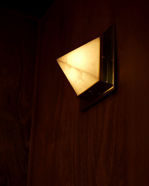 Mineral 4" (8" Width) Flush Mount in Patina Brass/Alabaster
