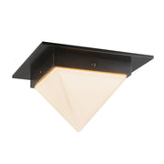 Mineral 4" (8" Width) Flush Mount in Urban Bronze/Opal Glass