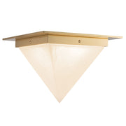 Mineral 9" (11" Width) Flush Mount in Patina Brass/Alabaster