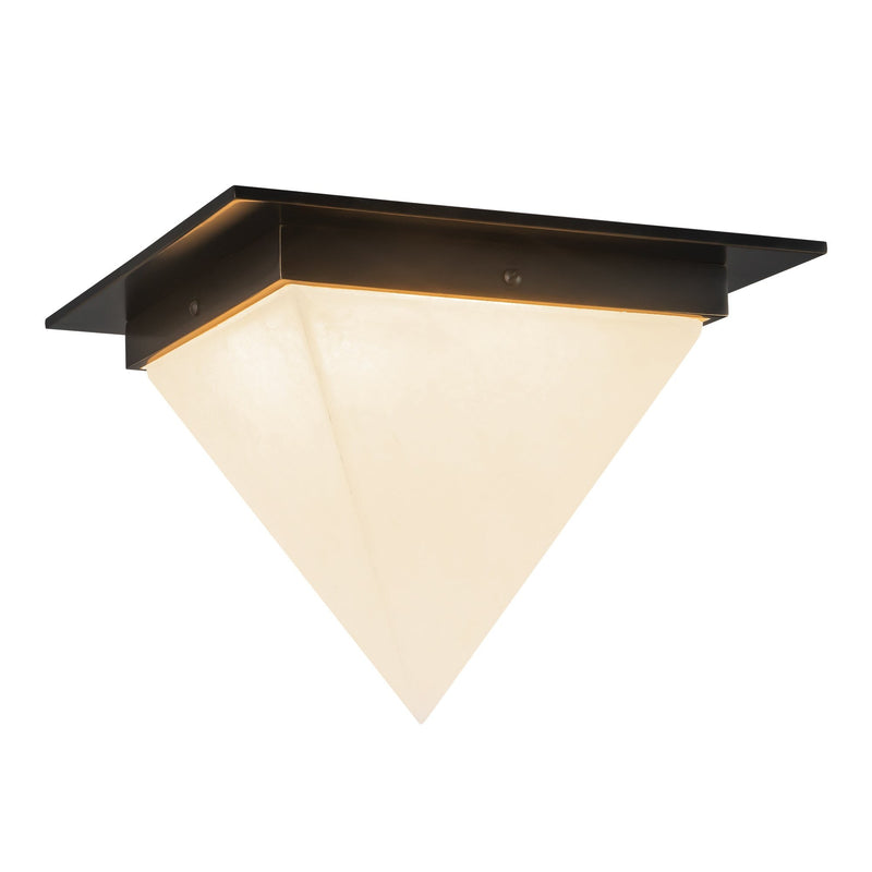 Mineral 9" (11" Width) Flush Mount in Urban Bronze/Alabaster
