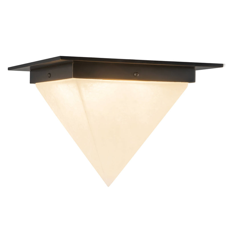 Mineral 9" (11" Width) Flush Mount in Urban Bronze/Alabaster