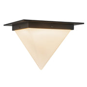 Mineral 9" (11" Width) Flush Mount in Urban Bronze/Opal Glass