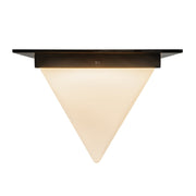 Mineral 9" (11" Width) Flush Mount in Urban Bronze/Opal Glass
