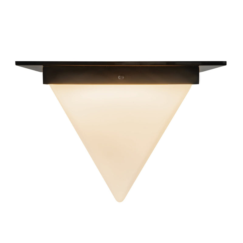 Mineral 9" (11" Width) Flush Mount in Urban Bronze/Opal Glass